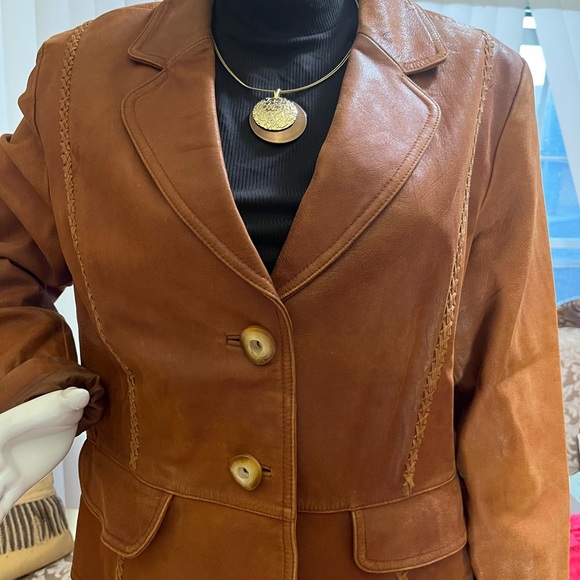 Nine West leather coat